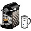 Nespresso Pixie Espresso Maker With Aeroccino Plus Milk Frother, Electric Titan