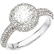 14K White Gold Diamond Engagement Ring Semimount - 0.75 Ct. - DOES NOT INCLUDE CENTER STONE