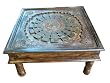 Unique Colorful Rustic Hand Carved Coffee Table From Jaipur India