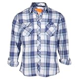 Soul Cal Long Sleeved Ohio Check Shirt - Blue - Mens