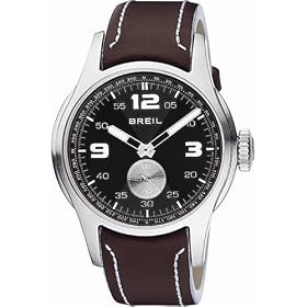 Breil BW0214 Unisex 'Globe' Leather Strap Watch