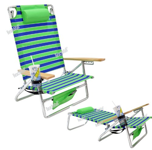5 position Heavy Duty Lay Flat Beach Chair - Extra Large Reviews