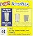 Glad ForceFlex Tall Kitchen Drawstring Odor Shield-White-34 ct, 13 Gal
