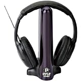 Pyle PHPW2 Hi-Fi Wireless FM Headphones (Super Bass, Black)