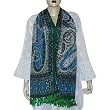 Long Silk Scarf Summer Accessory 22 X 72 inches