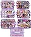 HOME4 Stackable Storage Container - Toy Organizer Case - 6 Layers 60 Adjustable Compartments - Perfect for Small Dolls and Toys - Dolls Not Included (Purple Glitter)