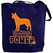 Canvas Tote Bag Navy Blue  Australian Cattle Dog Power  Dog