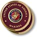 Marine Corps Seal Brass 2 Coaster Set