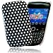 24/7 kaufhaus - schwarz /wei� Hartcoverh�lle f�r blackberry curve 8520 / Design ' Punkt (dot) '