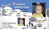 Personalized Baby Drivers License (set of 20) Birth Announcement-South Dakota