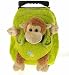 Kids Green Rolling Backpack With Monkey Stuffie -Affordable Gift for your Little One! Item #DKKI-8095G