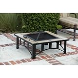 Fire Sense 36-inch Square Tuscan Tile Top Mission Style Fire Pit