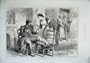 1870 War Wounded Soldier Nurse Bandaged Leg Huard Print