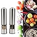 CoZroom Automatic Stainless Steel Salt and Pepper Grinders, Multi Spices, Multipurpose, Durable, Easy to Adjust and Refill Pack of 2