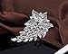Czech Crystal Rhinestone Floral Wedding Brooch Pin 6.8x4.2cm