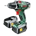 Bosch PSR 18 LI-2 Akku-Bohrschrauber "Expert" + 2 Akkus und Ladeger�t + Koffer (18 V, 1,5 Ah, Bosch PowerControl, max. 46 Nm)