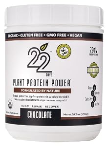 22 Days Plant Protein Power Chocolate, 20.2 Ounce
