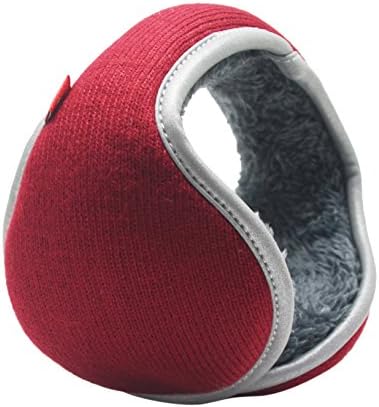 Mraw Unisex Dark Red Whorl Design Foldable/Adjustable Wrap around Earmuffs