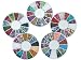 Bundle Monster 10 Nail Art Nailart Manicure Wheels w/ 3D Designs Glitters Rhinestones Beads - total over 14000pc image 3