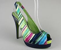 Striped Slingback Platform
