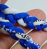 20" Ionic Titanium Baseball Braided Necklace Sports Softball Royal Blue & White