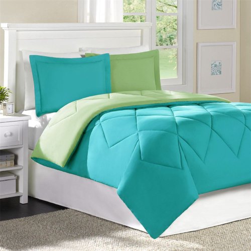 Main Street Conrad Mini Comforter Set - Turquoise Cove/Marble Green - Full/Queen