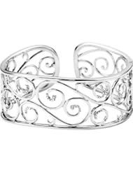 1/4 ct tw Diamond Cuff Bracelet in Sterling Silver