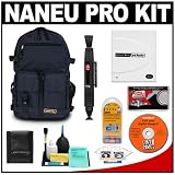Naneu Pro Military Ops Alpha Photo Backpack (Navy Blue) + Accessory Kit for Canon Rebel XSi, XS, XTi, 50D, 40D, Nikon D40, D60, D80, D90, D200, D300, D700, Olympus Evolt E-410, E-420, E-510, E-520, and Sony Alpha A200, A300, A350, A700 Digital SLR Cameras