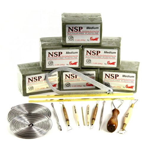John Brown Sculpting Clay and Tools Kit for Creature Design and General Purpose Sculpting