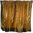 Indian Sari Drapes-2 Brown Panel Decorative Drapery Window Treatment