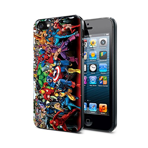 Marvel All Characters Marvel Superhero Avengers Plastic Case For iPhone 5 5S SE