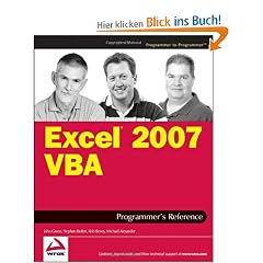 Excel 2007 VBA Programmer's Reference (Programmer to Programmer)