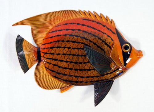 Handpainted Antique Color Tropical Fish Replica 