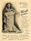 1902 Ad Treat Converse Muslin Men's Shirt Papa & Child - Original Print Ad