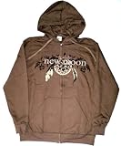 Twilight Saga New Moon Flower Wolf Beige Adult Zip-up Hoodie