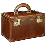Maxwell Scott - Vanity case en cuir marron clair (Bellino)