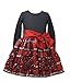Bonnie Jean Christmas Bodice RED Bonaz Accented Plaid Skirted Dress