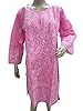 Yoga Kurti Tunic Pink Cotton Embroidered Kurta