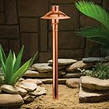 IMAGE OF Kichler Lighting 15350CO Adjustable Copper 1-Light 12-Volt Landscape Path & Spread Light, Unfinished Copper