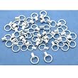 50 Sterling Silver Crimp Necklace Cord End Beading 7mm