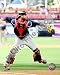 Brian McCann Atlanta Braves Catching Action 8x10 Photo