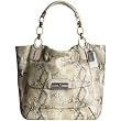 Authentic Coach Kristin Embossed Metallic Python North South Tote Handbag 16797 Ivory