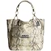 Authentic Coach Kristin Embossed Metallic Python North South Tote Handbag 16797 Ivory