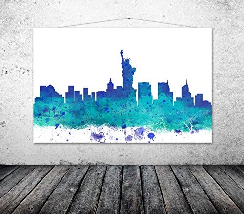 New York Poster, Cityscape, NY Art, New York Christmas Gift, Art For Office