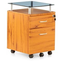 HJH Office/Buerostuhl24 673811 Rollcontainer Ekon Plus Teak