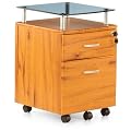 HJH Office/Buerostuhl24 673811 Rollcontainer Ekon Plus Teak