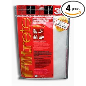 3M 9818NA Filtrete Micro Allergen Reduction Filter Hammock 30x60x1 Inches, 4-Pack by 3M