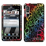 Peace Round 2D Silver Hard Protector Case Cover For Motorola Droid 3 Solana ....