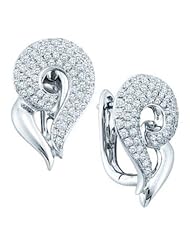 1.25 cttw 14k White Gold Heart Bridal Earrings Diamond Heart Bridal Earrings (Real Diamonds: 1.25 cttw)