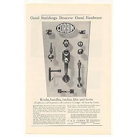 1929 Corbin Hardware Knobs Handles Latches Lifts Print Ad